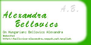 alexandra bellovics business card